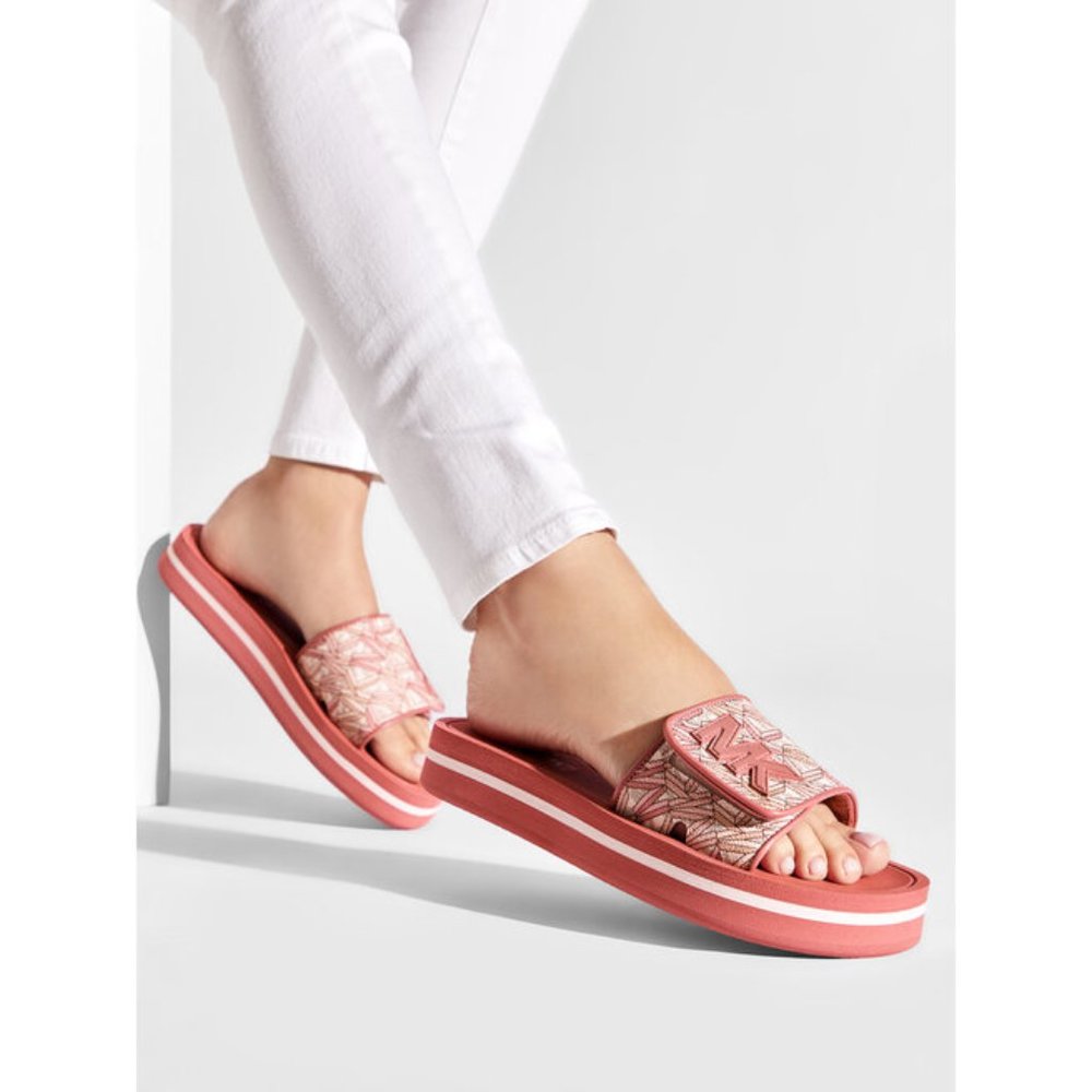 Michael Kors MK Platform Slide Sandals - Smokey Rose - Size 10